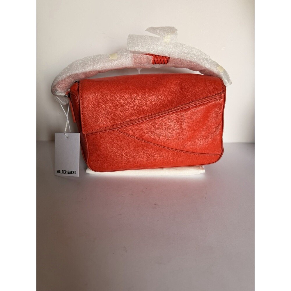 walter baker jagger crossbody bag flame orange leather nwt